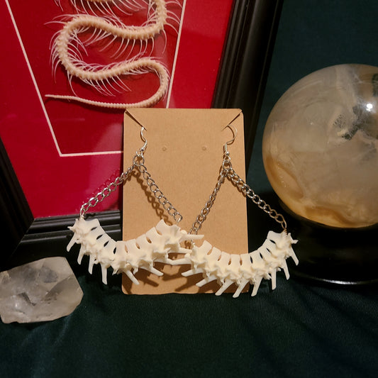 Hanging Snake Vertebrae Earrings