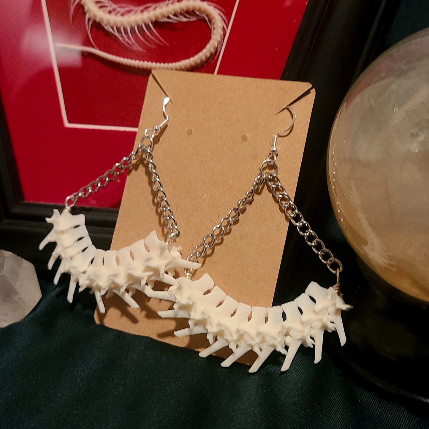 Hanging Snake Vertebrae Earrings