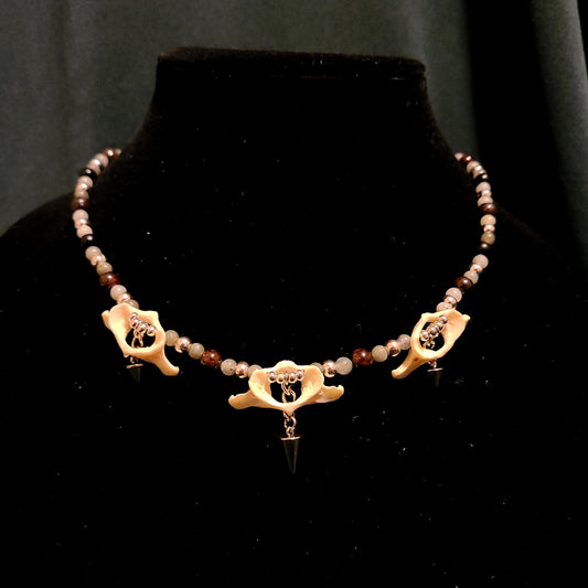 Skunk Atlas Beaded Necklace