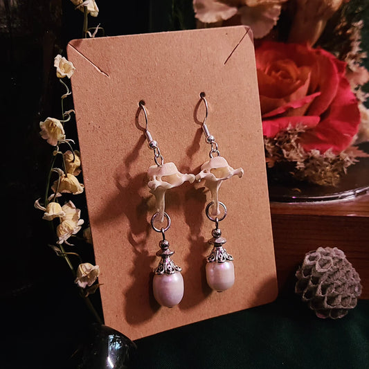 Mink Vertebrae Drop Earrings