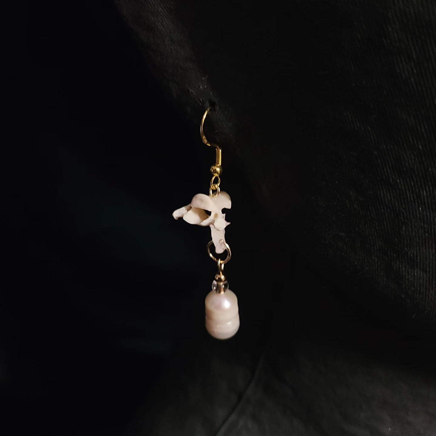 Mink Vertebrae Drop Earrings