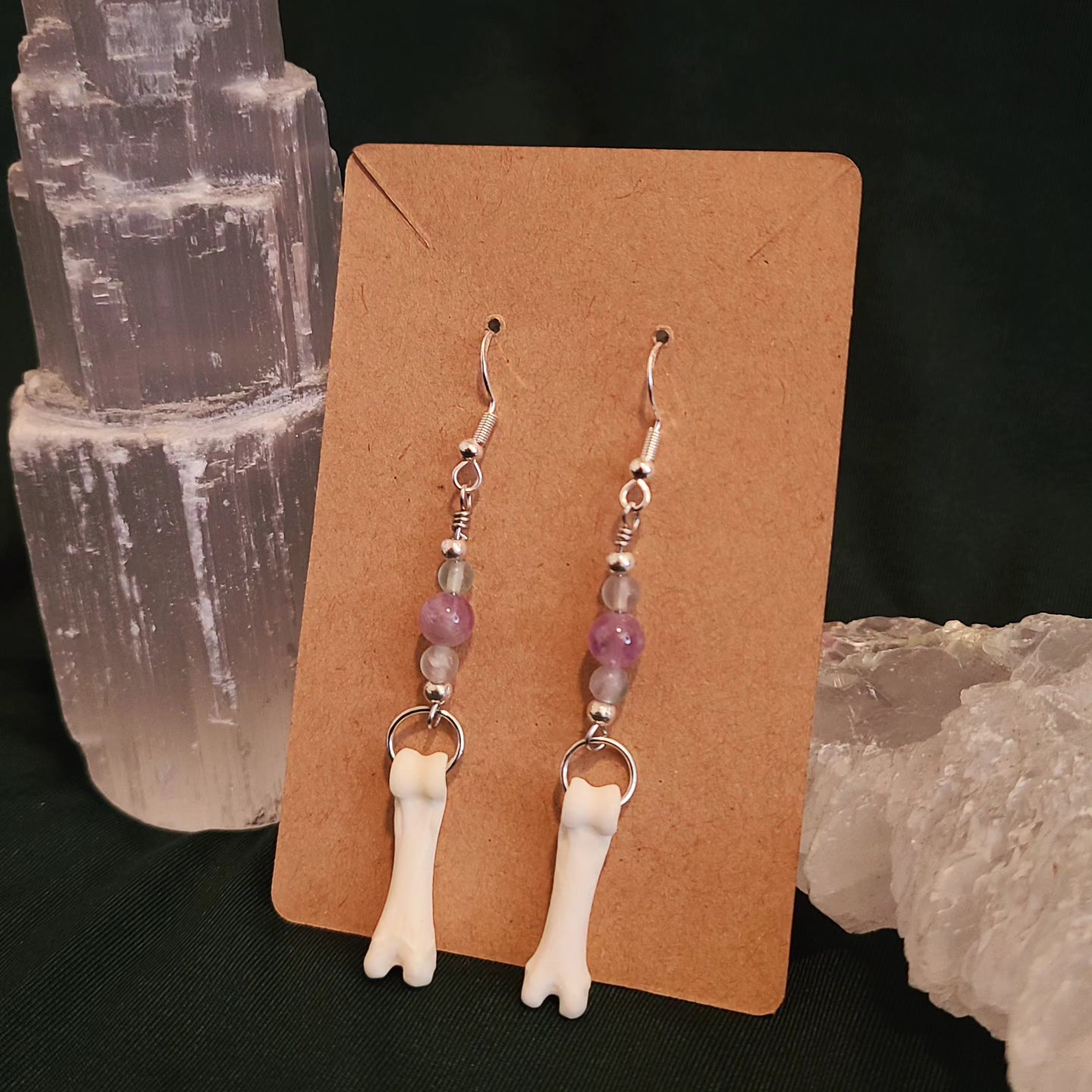 Coyote Toe Fluorite Earrings