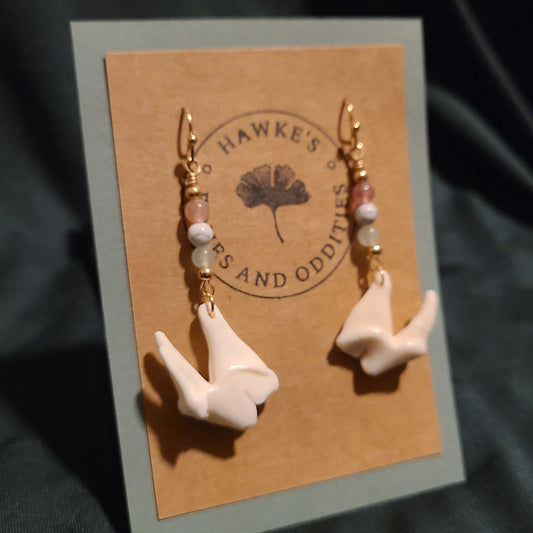 Trans Pride Bone Earrings