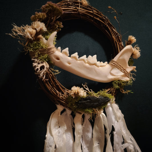 Coyote Jaw Bone Wreath