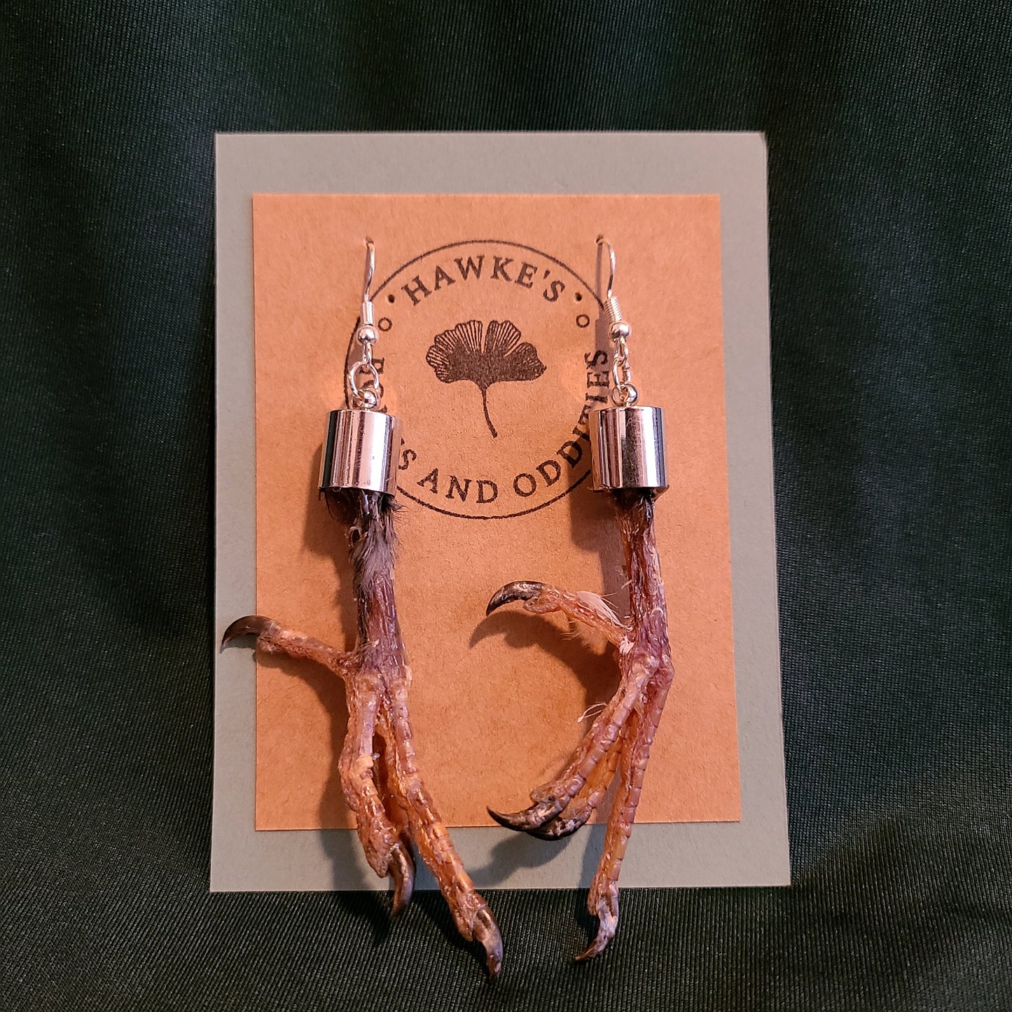 Feral Pigeon Feet Dangle Earrings