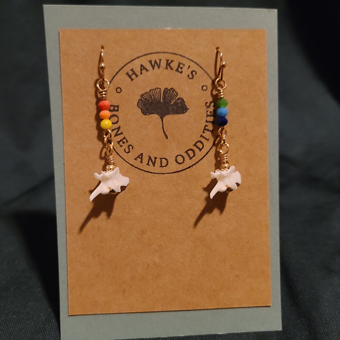 Pride Rattlesnake Vertebrae Dangle Earrings