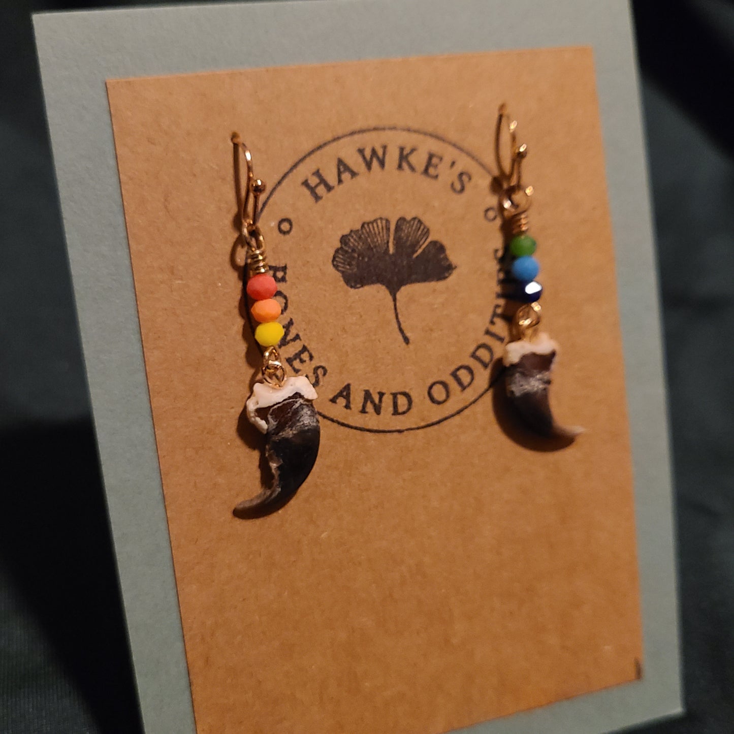 Pride Raccoon Claw Dangle Earrings
