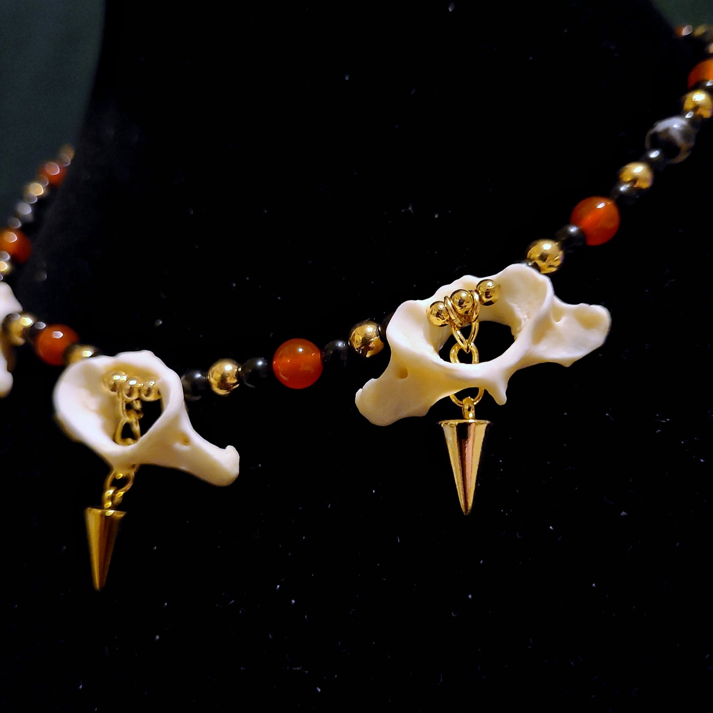 Skunk Atlas Beaded Necklace