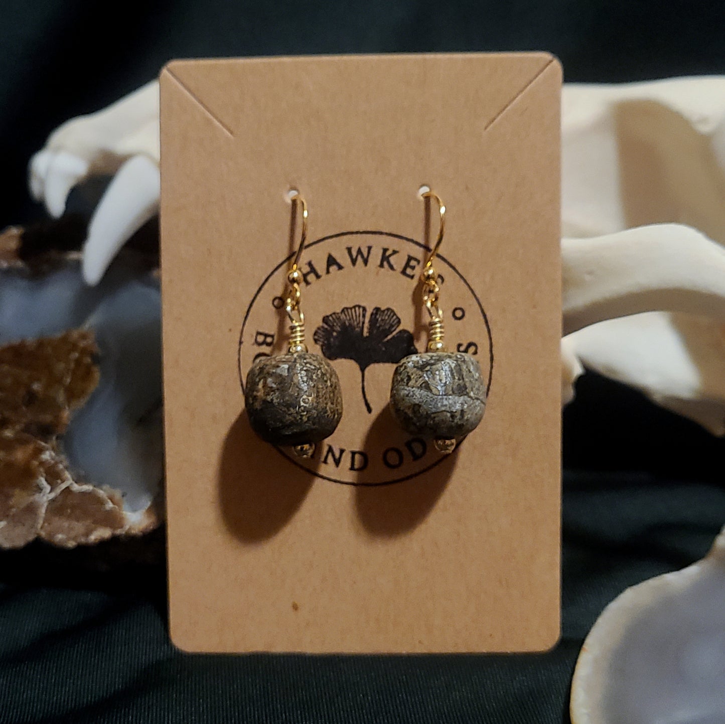 Mammoth Bone Dangle Earrings