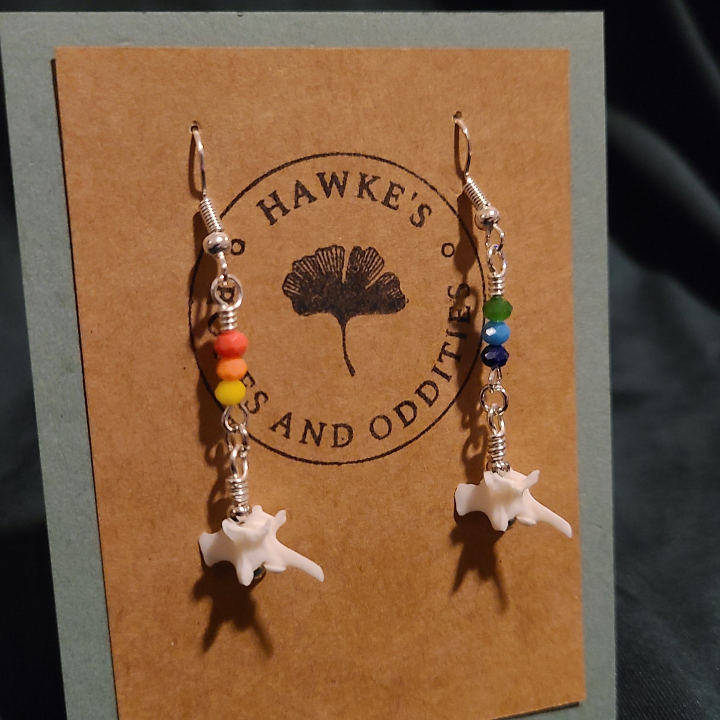 Pride Rattlesnake Vertebrae Dangle Earrings
