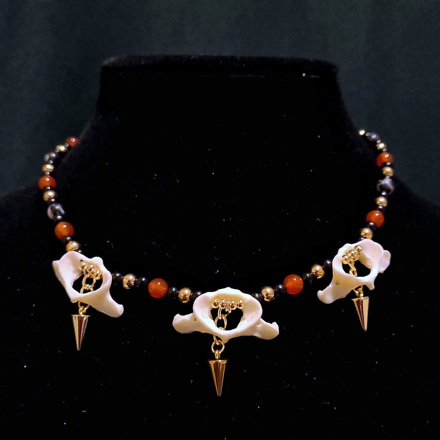 Skunk Atlas Beaded Necklace