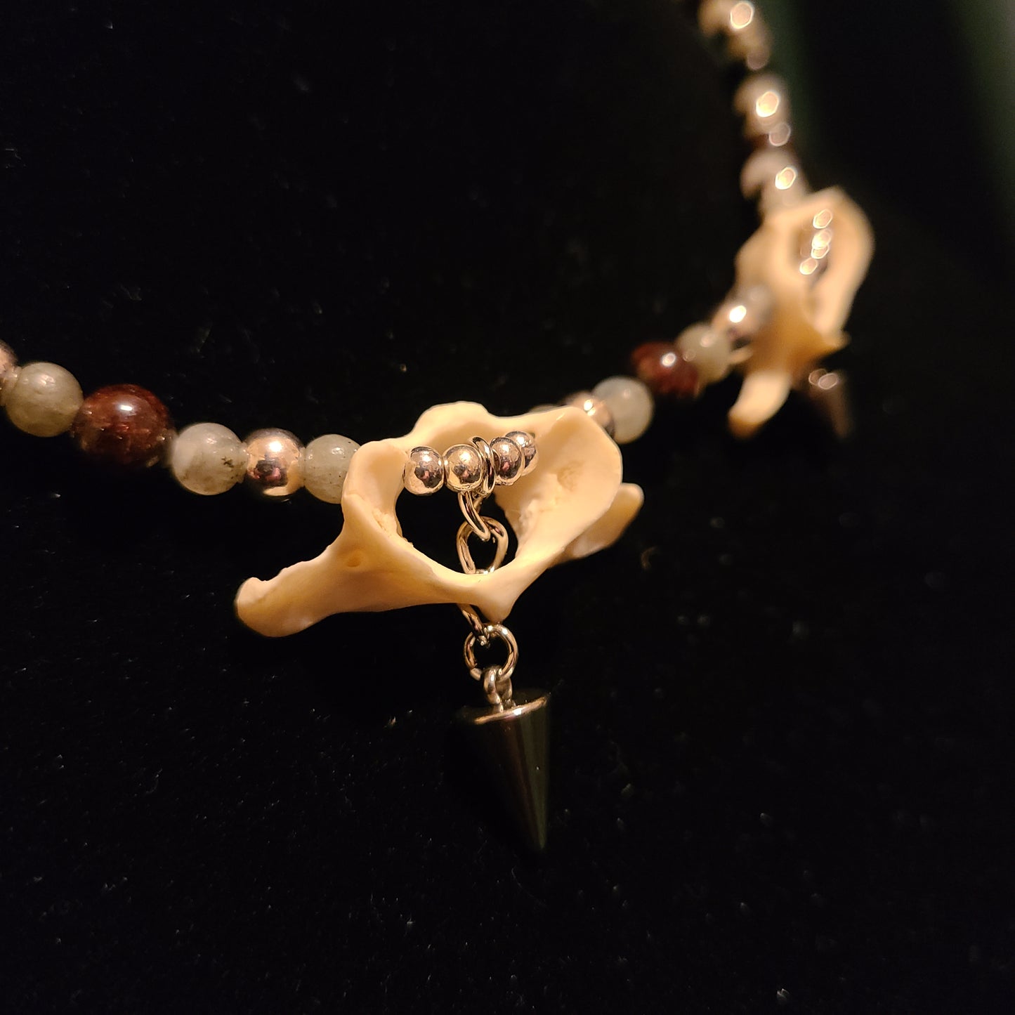 Skunk Atlas Beaded Necklace