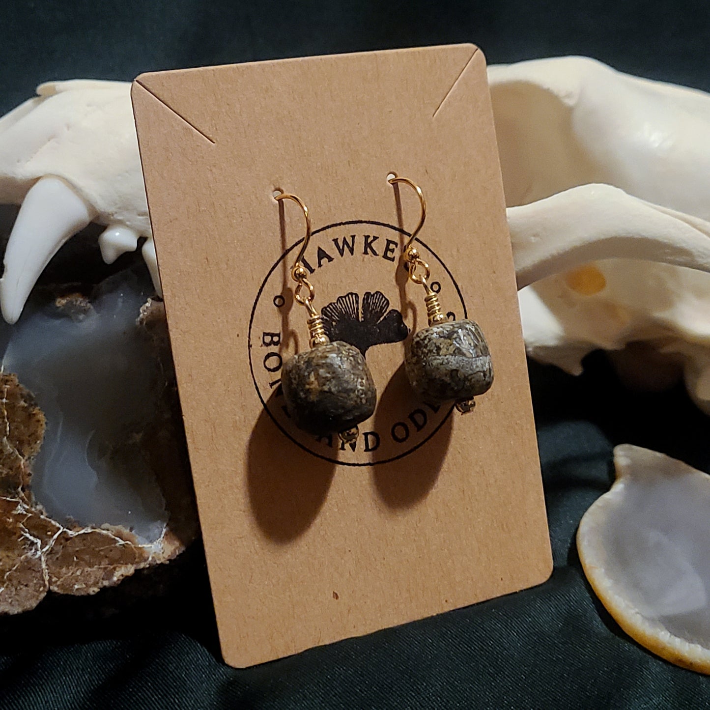 Mammoth Bone Dangle Earrings
