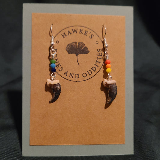 Pride Coyote Claw Dangle Earrings