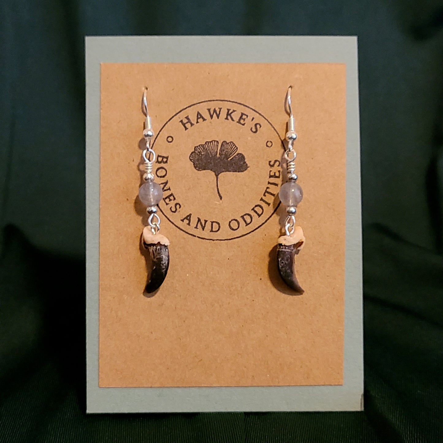 Coyote Claw and Labradorite Dangle Earrings