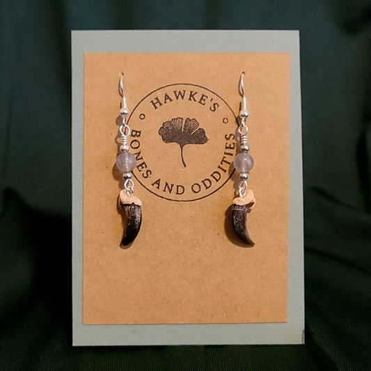 Coyote Claw and Labradorite Dangle Earrings