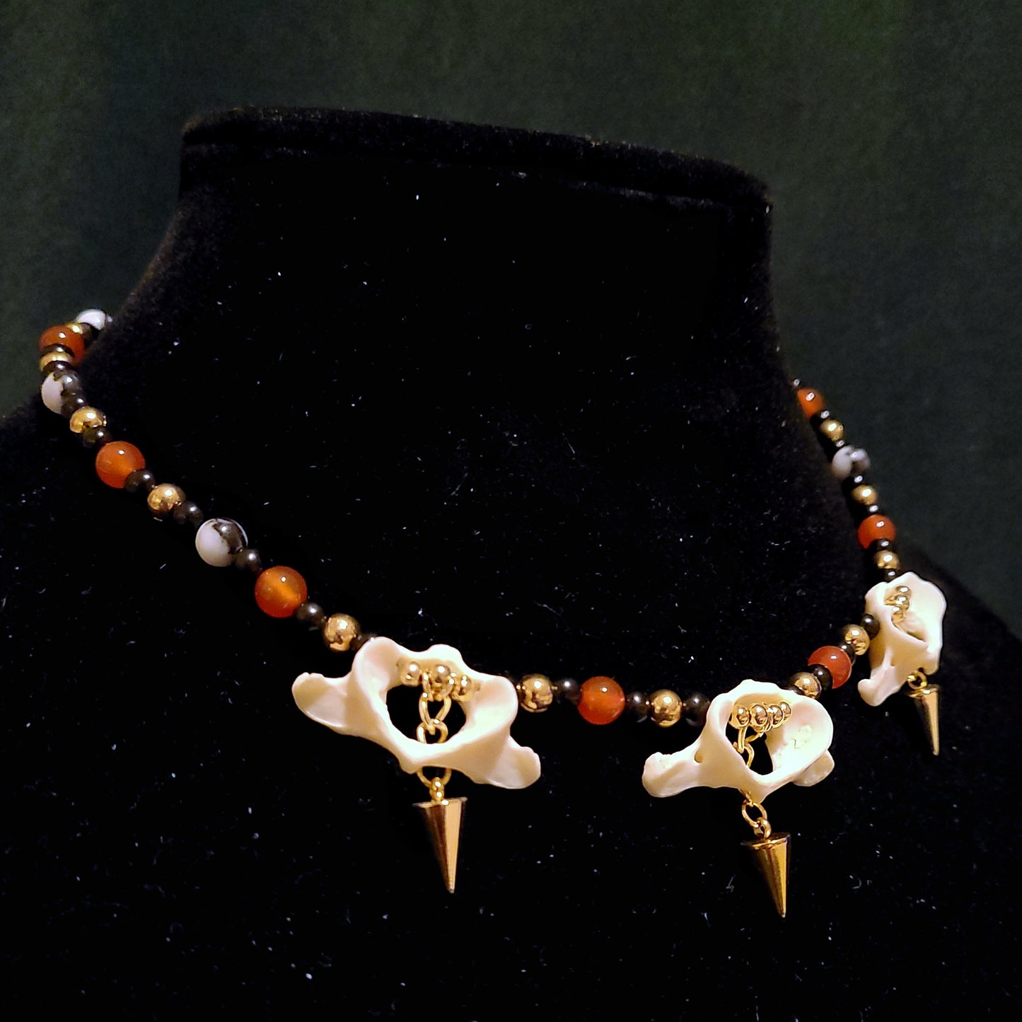 Skunk Atlas Beaded Necklace