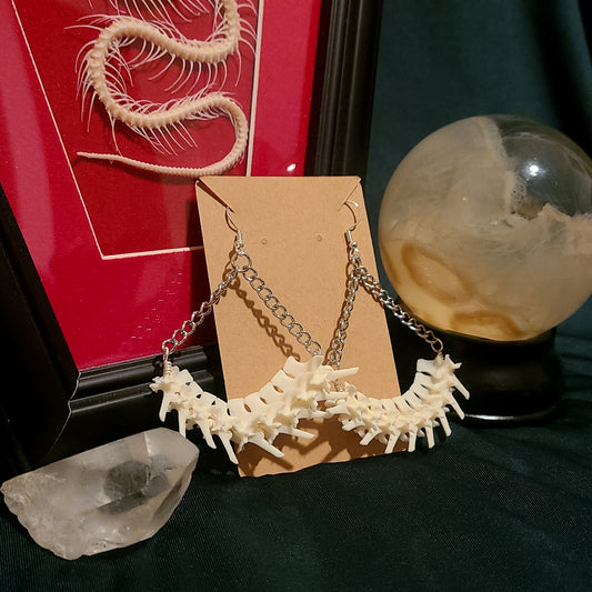 Hanging Snake Vertebrae Earrings