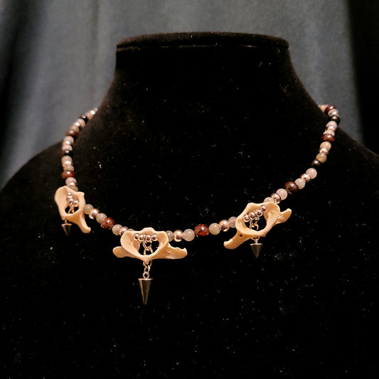 Skunk Atlas Beaded Necklace
