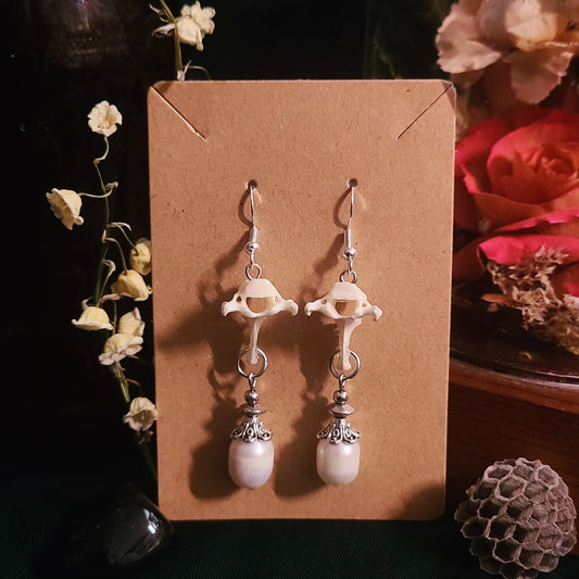 Mink Vertebrae Drop Earrings