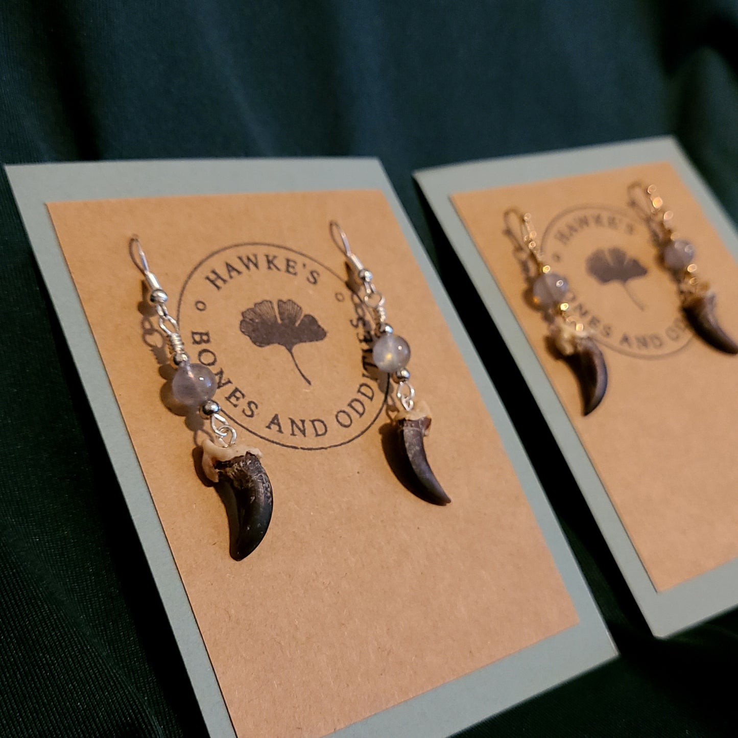 Coyote Claw and Labradorite Dangle Earrings