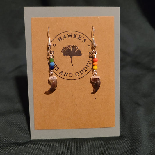 Pride Raccoon Claw Dangle Earrings
