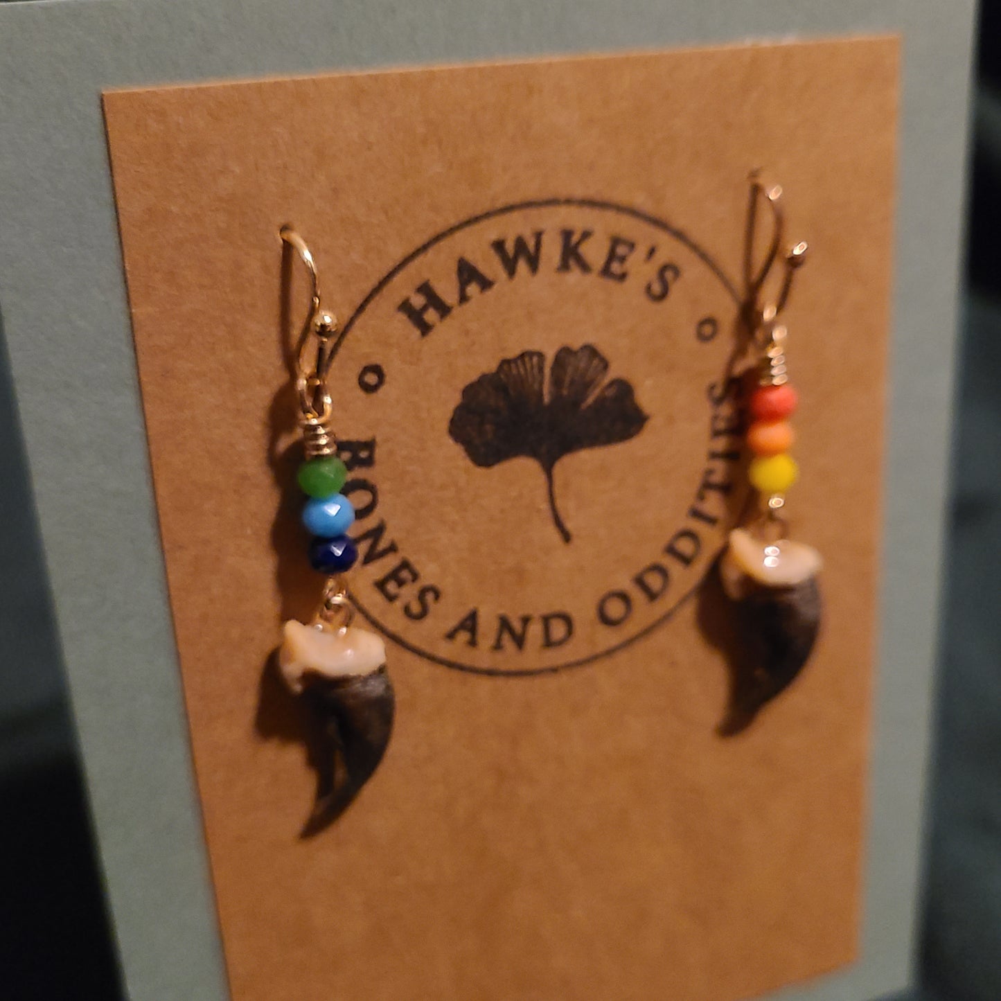Pride Coyote Claw Dangle Earrings
