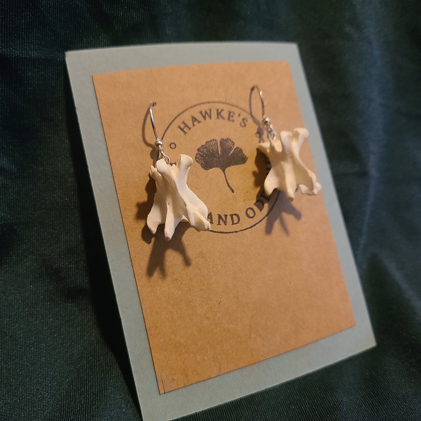 Mink Vertebrae Dangle Earrings