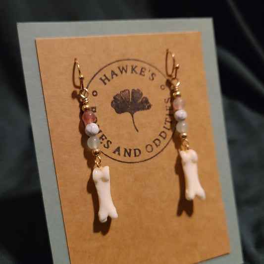 Trans Pride Bone Earrings