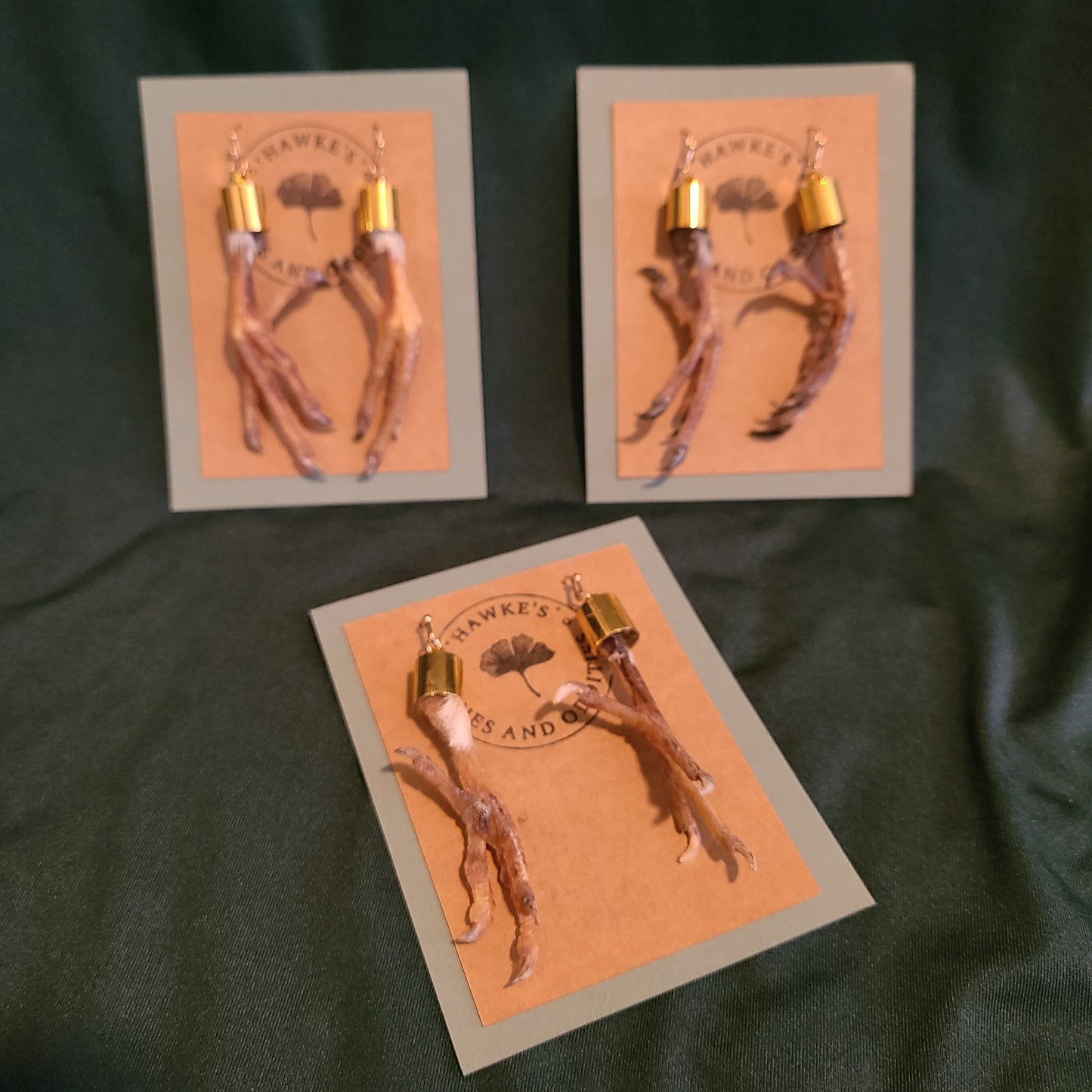 Feral Pigeon Feet Dangle Earrings
