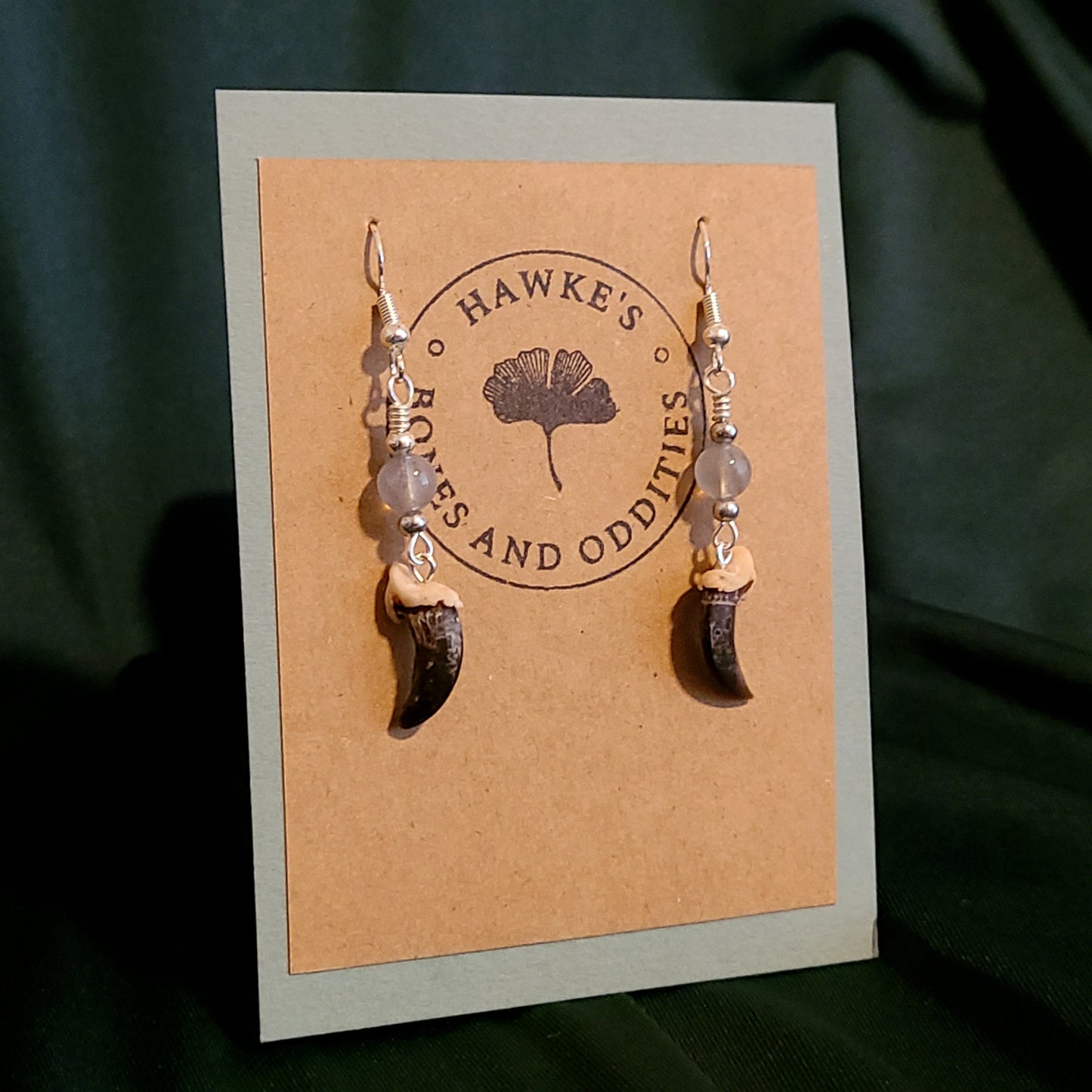 Coyote Claw and Labradorite Dangle Earrings
