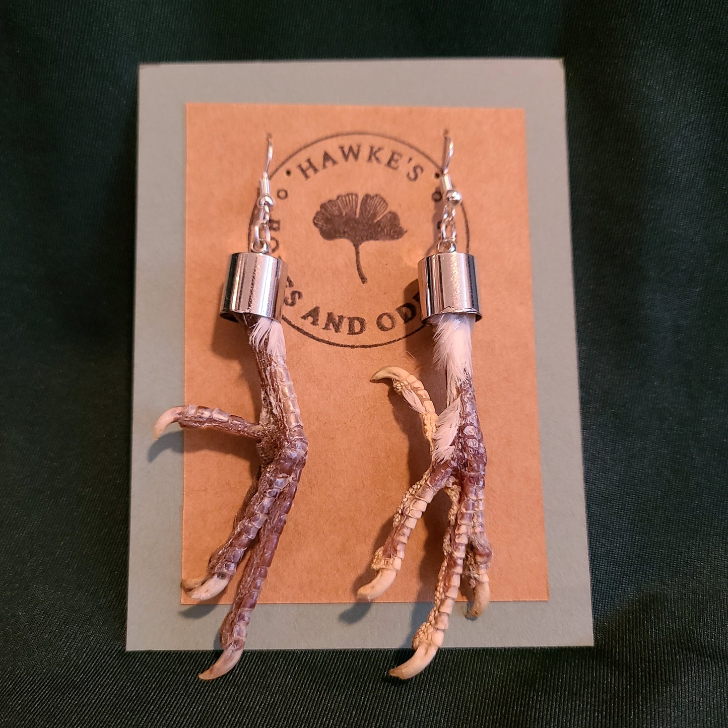 Feral Pigeon Feet Dangle Earrings